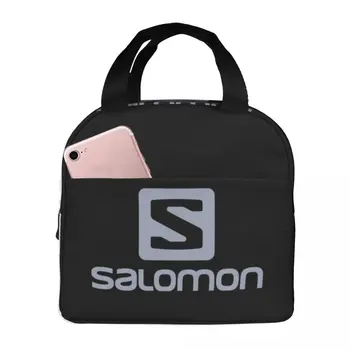 Пакеты для ланча с термоизолированным логотипом SALOMON, многоразовая сумка для еды, переносная сумка-тоут, ланч-бокс для мальчика и девочки