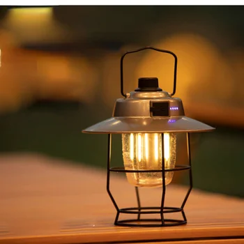 Светильник для палатки высокой яркости для кемпинга ночной рыбалки пеших прогулок аварийных отключений Портативный Ретро фонарь для кемпинга с регулируемой яркостью