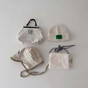 Корейская осенне-зимняя детская шапка, вязаная шапка, сумка, шарф, модные детские аксессуары для девочек и мальчиков