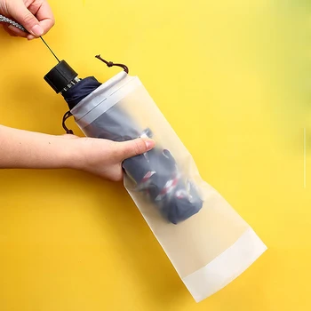 Прозрачный пластиковый пакет Сумка для хранения Зонтиков Водонепроницаемый Органайзер для домашнего хранения Организатор Упаковка Зонтиков