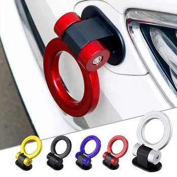 Разноцветные крючки для автомобильного прицепа, наклейка для украшения заднего переднего прицепа, гоночное кольцо для прицепа, Буксировочный крюк для автомобиля с гаечными ключами