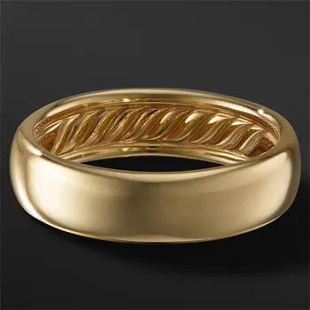 David Yurman Rings DY КЛАССИЧЕСКОЕ кольцо-браслет Из желтого золота 18 Карат