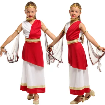 Девушки Древний Египет Клеопатра Костюм Принцессы Косплей Дети Хэллоуин Карнавальная Вечеринка Маскарадное Платье На День Рождения Одежда