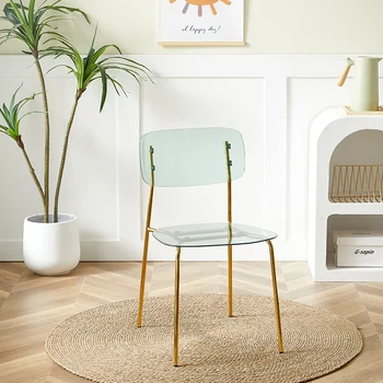 Усовершенствованный обеденный стул Nordic Прозрачного дизайна Relax Lounge Chair Мобильный офис Sillas De Oficina Мебель для гостиной WXH30XP