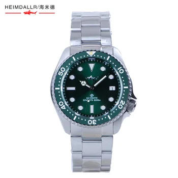 HEIMDALLR Мужские часы для дайвинга SKX007 Сапфировое стекло Со Светящимся Зеленым циферблатом Япония NH35A Механизм с автоподзаводом Механические Мужские Relogio