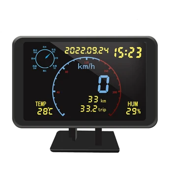 4,7-Дюймовый HUD Автомобильный Головной Дисплей Многофункциональный Универсальный Бортовой GPS Сигнализация Скорости Автомобиля Одометр Компас Кодовый Измеритель