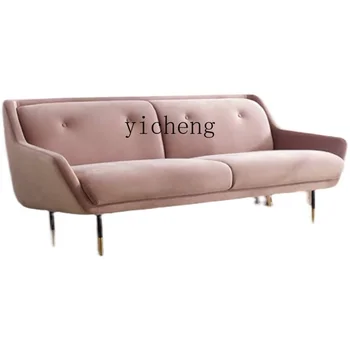 Тканевая камея XL Коричнево-розовая Гостиная, комната для проб, Салон красоты, Трехместный диван Серого цвета
