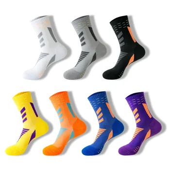 1 пара нейлоновых дышащих носков для бега, мужские Женские профессиональные спортивные носки, впитывающие пот, для занятий спортом на открытом воздухе, для фитнеса, баскетбольные носки