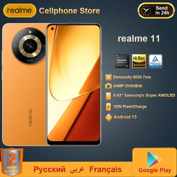 Оригинальный мобильный Телефон realme11 realme 11 5G Dimensity 6020 Восьмиядерный 6,43 