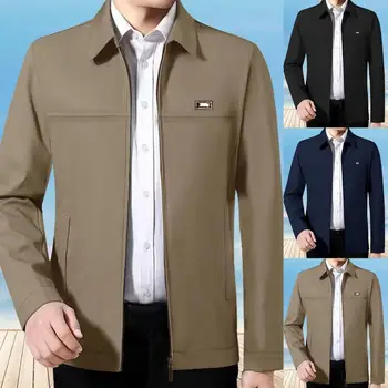 Модное весеннее пальто, теплая простая деловая универсальная мужская куртка, мужское пальто с отличной прострочкой