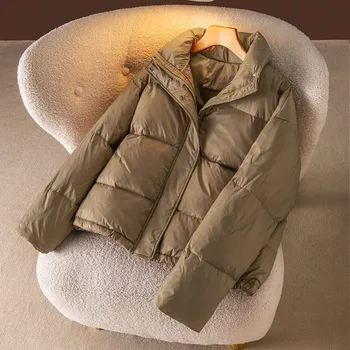 2023 90 Бархатная высококачественная куртка для хлеба, пуховик, женская короткая куртка с утолщенным вырезом, свободного кроя, модная и модная
