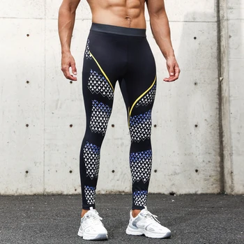 Модные мужские леггинсы для фитнеса, повседневные спортивные штаны для бега, удобные брюки