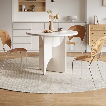 Италия, Круглый Обеденный стол, подставка для минималистичной гостиной, Обеденный стол для завтрака, Термостойкая Белая Кухонная мебель Esstische