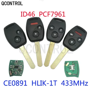 QCONTROL Автомобильный Дистанционный Ключ 433 МГц Костюм для Honda CE0891 HLIK-1T Accord Element Pilot CR-V HR-V Fit Insight City Jazz Odyssey Fleed