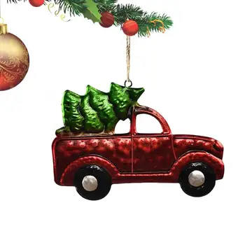 Рождественский Подвесной Грузовик Мультяшный Маленький Автомобиль С Елочными Украшениями Пикап И Подвески В Форме Автомобиля Для Рождественской Елки