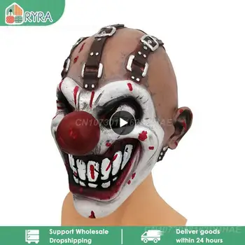 1-5 Шт. Безопасный и прочный головной убор из латекса для клоунов, Ролевая игра, Латексная Страшная маска клоуна, реалистичный внешний вид, Эмульсионная Одноглазая маска клоуна