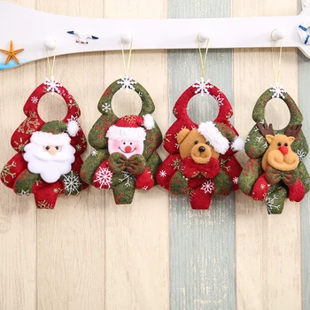 Веселые Рождественские Украшения DIY Рождественский Подарок Санта Клаус Снеговик Дерево Кулон Кукла Повесить Украшение для Дома Ноэль Натал С Новым Годом