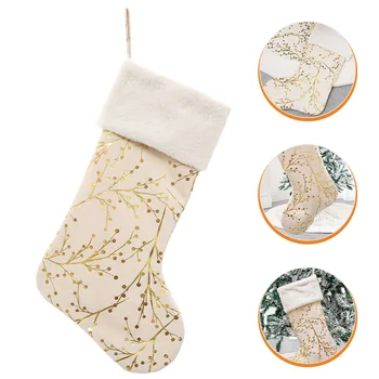 Рождественские носки Чулки Елочные украшения Персонализированная ткань для бронзирования Рождественские украшения