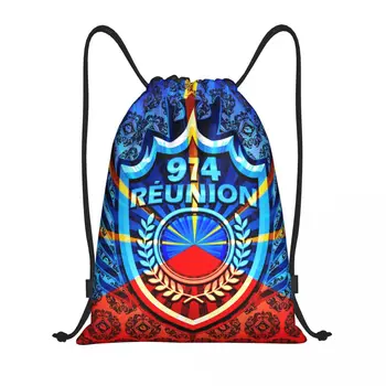 Изготовленный на заказ рюкзак с завязками 974 Reunion Сумки Женские Мужские Легкие Maveli Coat Of Arms, спортивные сумки для тренажерного зала, сумки для тренировок