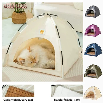 Летнего охлаждения Палатка-кровать для домашних животных Подушки для дома для кошек Мебель Корзина для дивана Палатки-кровати Коврик для льда для кошек Коврики для сна для собак зоотовары