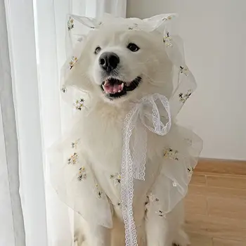 Свадебное платье для средних и крупных собак Золотистый ретривер Лабрадор Самоед Дизайнерская одежда для домашних животных Аксессуары для собак