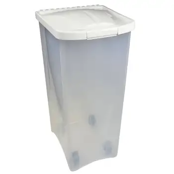Пластиковый контейнер для хранения собачьего корма Ness весом 50 фунтов на колесиках, Автоматическая кормушка для кошек, Контейнер для хранения собачьего корма, Дозатор воды для домашних животных Slow