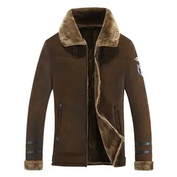 Новинка зимы, мужская повседневная толстая плюшевая кожаная куртка, мужская теплая ветрозащитная куртка из искусственной кожи Для мужчин, меховое плюшевое пальто для мужчин 3XL