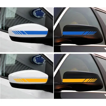 Автомобильные наклейки со светоотражающими полосками, креативные наклейки Для мотоциклов, зеркала заднего вида, Автотюнинг, Стайлинг D20