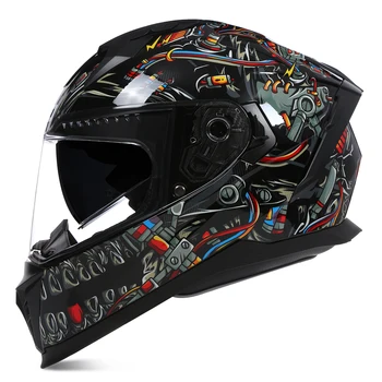 2023 BLD, последний выпущенный мотоциклетный шлем с откидной крышкой и Bluetooth, гоночный мотоциклетный шлем DOT ECE, четырехсезонный