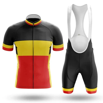 Belgium NationalTeam Велоспорт Джерси Комплект Летней Велосипедной Одежды Мужская Рубашка Для Шоссейного Велосипеда Костюм Велосипедный Нагрудник Шорты MTB Kleding Heren