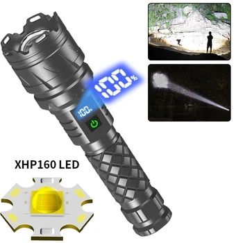 Профессиональный светодиодный фонарик для кемпинга с высокой яркостью для охоты, тактический ночной разведчик, рыбный фонарь, перезаряжаемый через USB, 500 м Водонепроницаемый Tarch