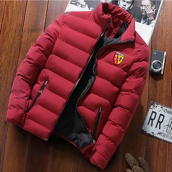 Euro Club Rc Lens/ Новая мужская осенне-зимняя модная куртка с хлопковой подкладкой и цветными блоками на молнии, приталенного дизайна, пальто