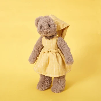 Классический Плюшевый мишка Плюшевая игрушка с нарядом Подарок для душа новорожденного Пара Плюшевых мишек со шляпой Пижама Оптом