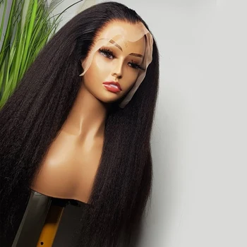 Черный Длинный Мягкий Парик с волнистыми кружевами спереди плотностью 180% 26 дюймов для женщин с волосами из термостойкого волокна BabyHair для ежедневного использования