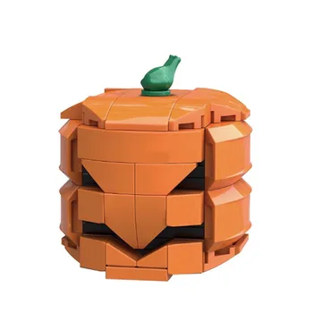 Креативная экспертная модель тыквы Строительные блоки MOC Mini Bricks Развивающая игрушка для детей Подарок на День рождения и Хэллоуин Украшение дома