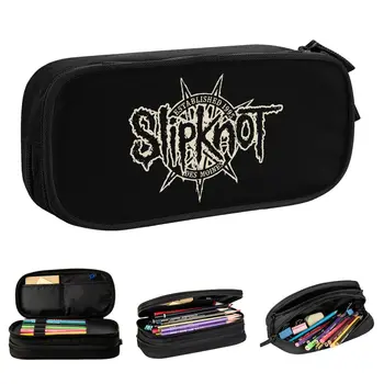 S-Slipknots Пеналы для рок-музыки, модные пеналы для ручек, сумки для девочек и мальчиков, школьные принадлежности большой емкости, косметический мешочек для карандашей