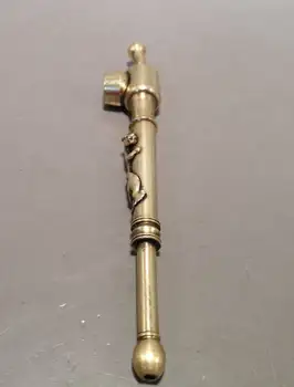 Редкие старинные китайские медные инструменты для курения в виде зверя ручной работы