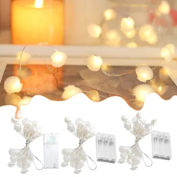 Рождественские светодиодные сменные лампы Теплые светодиодные гирлянды из медной проволоки на открытом воздухе, во внутреннем дворе, на открытом воздухе, прозрачные рождественские огни 50