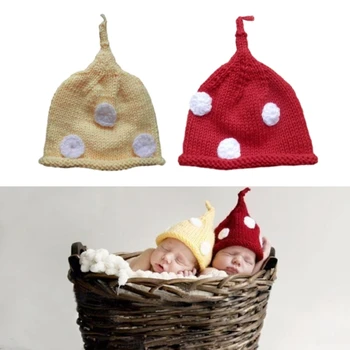 Реквизит для фотосессии новорожденных, шляпа эльфа для позирования ребенка 0-1 месяцев, реквизит для фотосессии, шапочка-бини, детская шапочка для фотосессии, костюм для младенцев