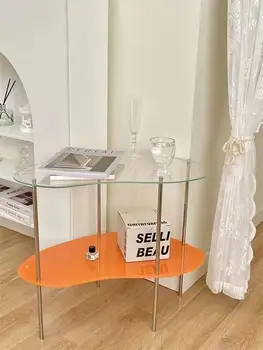 Журнальный столик в скандинавском стиле, диван в гостиной, приставной столик, прикроватная тумбочка для спальни, стол для хранения мебели, сервировочные столики, Консольный столик