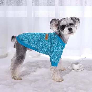 Свитер для домашних собак, классическая теплая одежда для собак, куртка для щенков, пальто, зимняя мягкая одежда для маленьких средних собак, одежда для кошек
