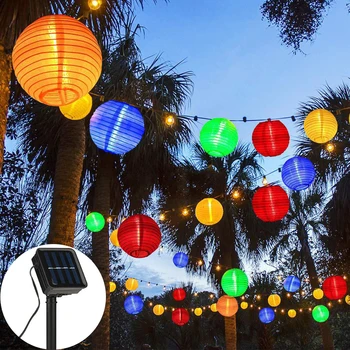 Водонепроницаемый фонарь, гирлянда на солнечной батарее, сказочные огни, 6,5 М, 30 светодиодных уличных гирлянд, лампа для патио, Рождественская лампа на солнечной энергии для декора сада