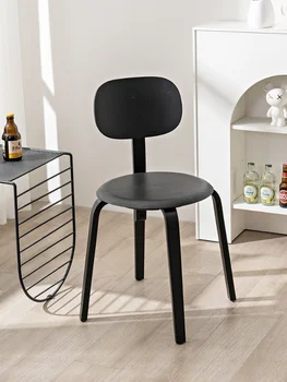 Обеденный стул для домашней кофейни с молочным чаем, креативный стул из массива дерева в скандинавском стиле, современная минималистичная спинка для ресторана