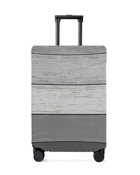 Винтажный черно-бело-серый чехол для багажа из натурального дерева, эластичный Чехол для багажа, Пылезащитный чехол для чемодана, аксессуары для путешествий