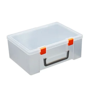Кейс для хранения кирпичной коробки Многофункциональный контейнер Бытовой пластиковый кейс Прозрачная Пластиковая ручная детская закуска