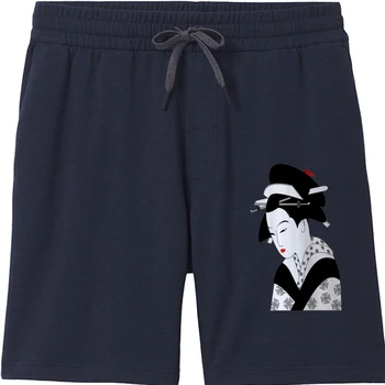 Туристические шорты с традиционным орнаментом Японской гейши для мужчин Дизайн Унисекс Мужские женские популярные мужские шорты из чистого хлопка