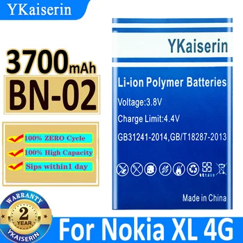 3700 мАч YKaiserin Аккумулятор BN-02 для Nokia XL 4G RM-1030 RM-1042 RM 1061 Литиевая батарея BN02 Bateria