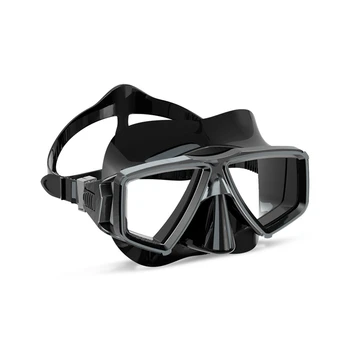 Цельнокроеные силиконовые очки для фридайвинга, защита для носа, защита глаз, Товары для спорта на открытом воздухе, черный
