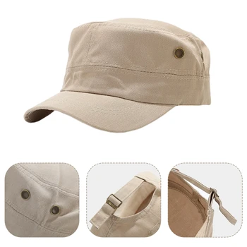 Модная мужская военная кепка из выстиранного хлопка, Летняя солнцезащитная кадетская шляпа, регулируемые кепки с плоским верхом, Женские Мужские армейские шляпы Fisher, кепка с костями
