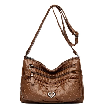 Трендовая сумка-мессенджер большой емкости 2023 года, высококачественная женская сумка через плечо из мягкой кожи, Роскошные дизайнерские женские кошельки и сумочки